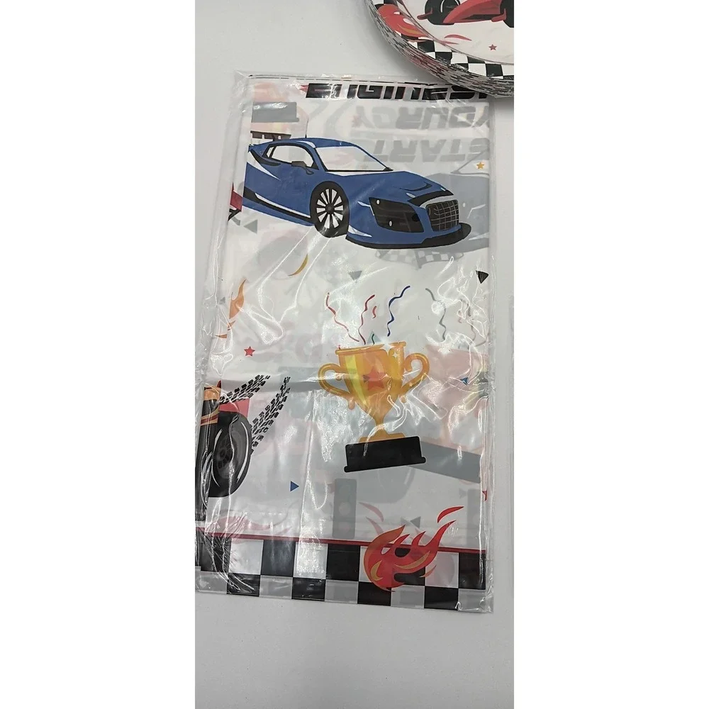 200pc 24 Setting Race Car Birthday Party Decorations Plates‎ Napkins Cups
